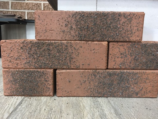 Рядовой кирпич одинарный вулкан терракот-меландж Гжель м-150 Рядовой кирпич одинарный вулкан терракот-меландж Гжель м-150