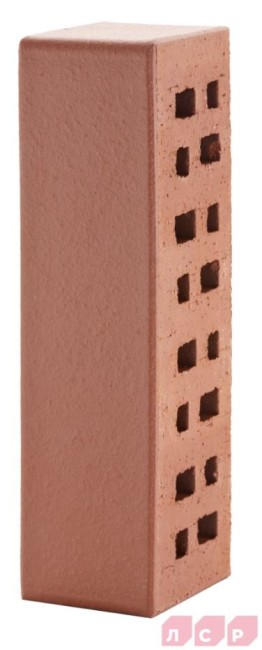 ЛСР Клинкер фасадный тёмно-красный "Эдинбург", поверхность гладкая