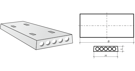 Плиты перекрытия ПК 51-12-8 т Плиты перекрытия ПК 51-12-8 т