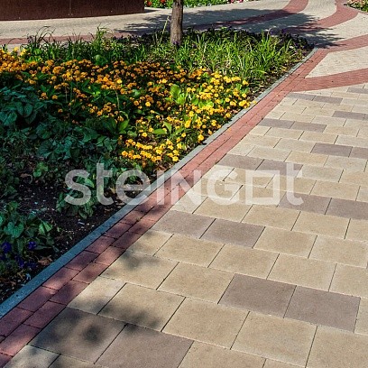 Steingot Тротуарная плитка Квадрат 300*300 Коричневый 60 мм