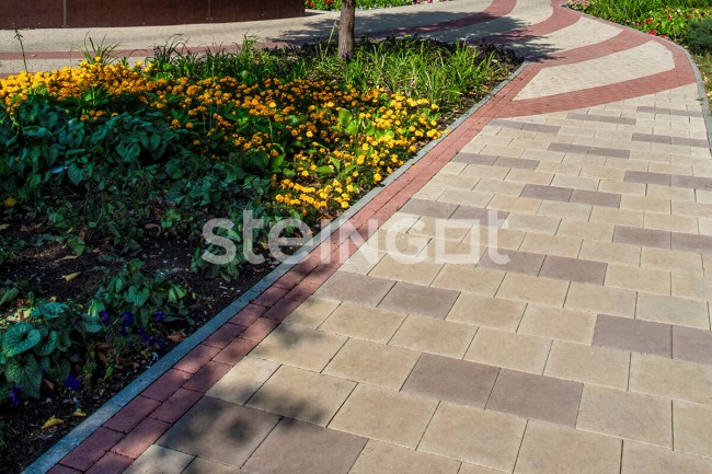 Steingot Тротуарная плитка Квадрат 300*300 Коричневый 80 мм