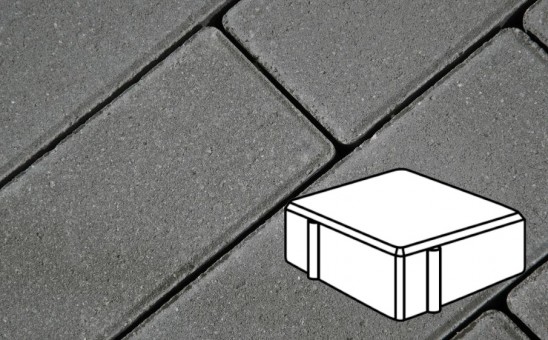 Плита тротуарная Profi квадрат, серый, 100*100*60 мм