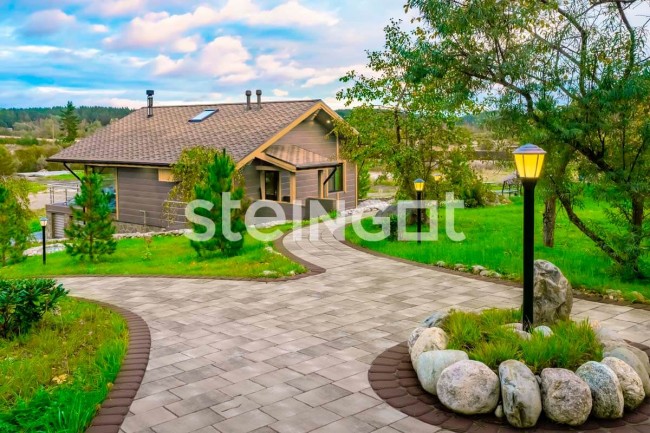 Steingot Тротуарная плитка Классика круговая Темно-коричневая Steingot Тротуарная плитка Классика круговая Темно-коричневая