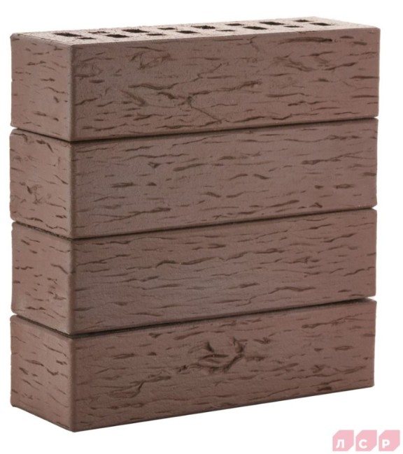 ЛСР Клинкер фасадный коричневый "Мюнхен", поверхность береста