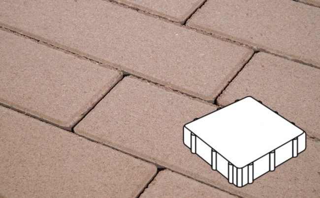 Готика Плитка тротуарная Готика Profi, Квадрат, бежевый, полный прокрас, б/ц, 300*300*40 мм