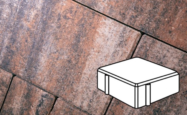 Готика Плитка тротуарная Natur, Квадрат, Альпин, 100*100*60 мм