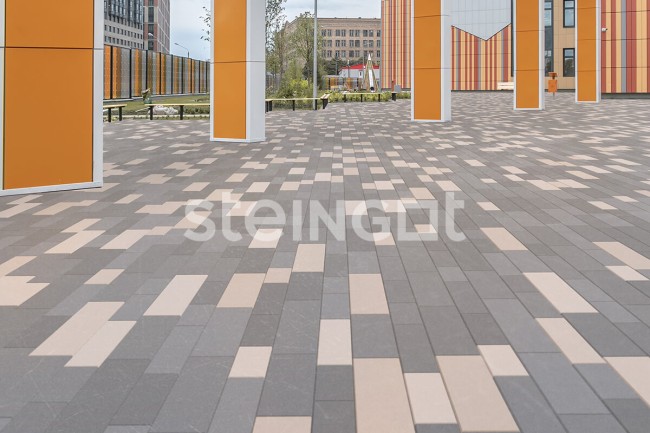 Steingot Тротуарная плитка Домино Серая 80 мм Steingot Тротуарная плитка Домино Серая 80 мм