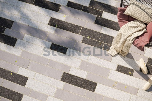 Тротуарная плитка Домино Серая 80 мм