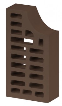 кирпич фасонный одинарный фл-11 коричневый