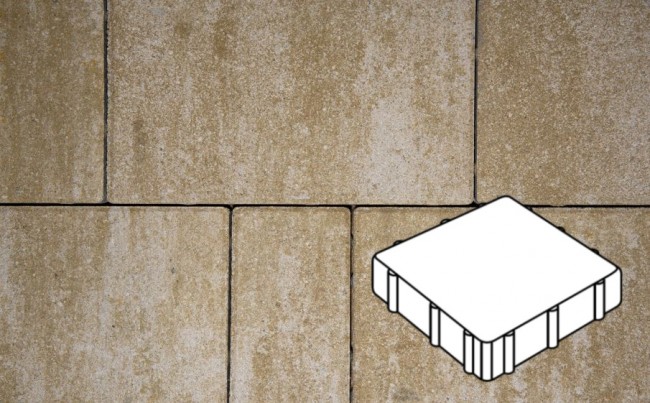 Готика Плитка тротуарная Готика Natur, Квадрат, Оливковый, 300*300*60 мм