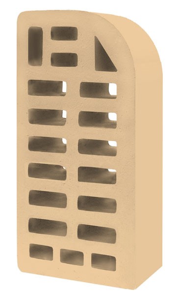 Голицынский кирпич фасонный одинарный фл-12 слоновая кость