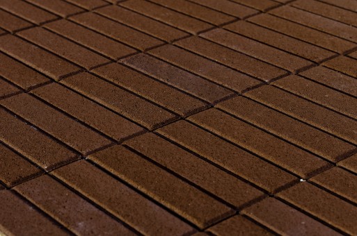 Тротуарная плитка Прямоугольник коричневый 200х50х60