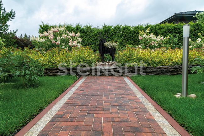 Steingot Бордюр Садовый 1000*200*80 "Темно-красный"