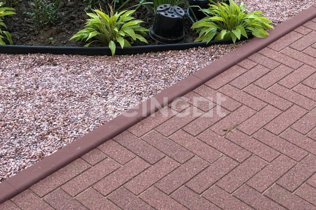 Steingot Бордюр Садовый 1000*200*80 "Темно-красный"