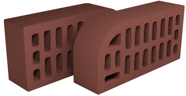 Голицынский кирпич фасонный одинарный фл-12 темно - терракотовый Голицынский кирпич фасонный одинарный фл-12 темно - терракотовый