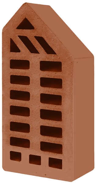 Голицынский кирпич фасонный одинарный фл-2 корица Голицынский кирпич фасонный одинарный фл-2 корица