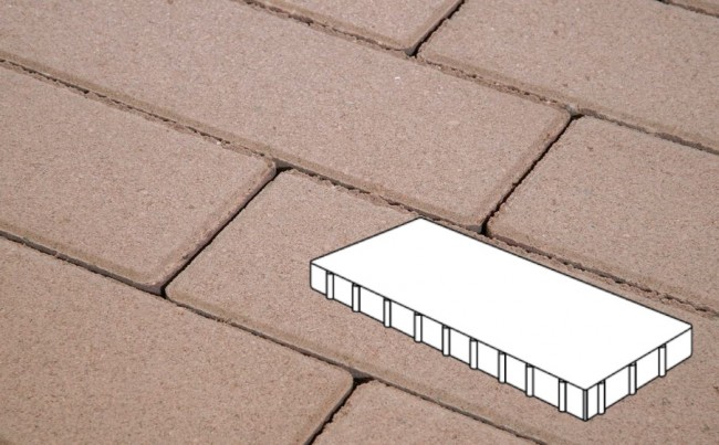 Готика Плитка тротуарная Profi, Плита, бежевый, частичный прокрас, б/ц, 1000*500*100 мм