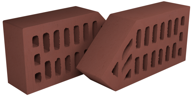 Голицынский кирпич фасонный одинарный фл-2 темно - терракотовый Голицынский кирпич фасонный одинарный фл-2 темно - терракотовый