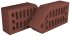 Голицынский кирпич фасонный одинарный фл-2 темно - терракотовый