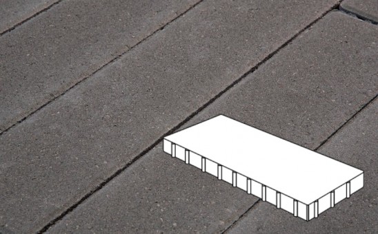 Плитка тротуарная Готика Profi, Плита, темно-серый, частичный прокрас, с/ц, 800*400*80 мм