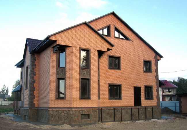 Голицынский кирпич евро лицевой абрикосовый Голицынский кирпич евро лицевой абрикосовый