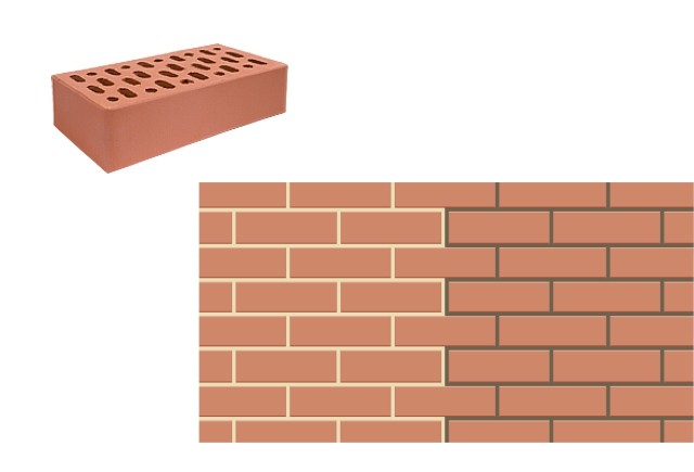 Норский кирпич лицевой абрикосовый одинарный Норский кирпич лицевой абрикосовый одинарный
