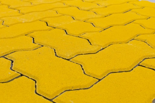 Тротуарная плитка Волна желтый 60