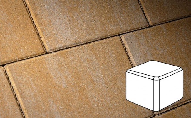 Готика Плитка тротуарная Готика Natur, Куб, Янтарь, 80*80*80 мм