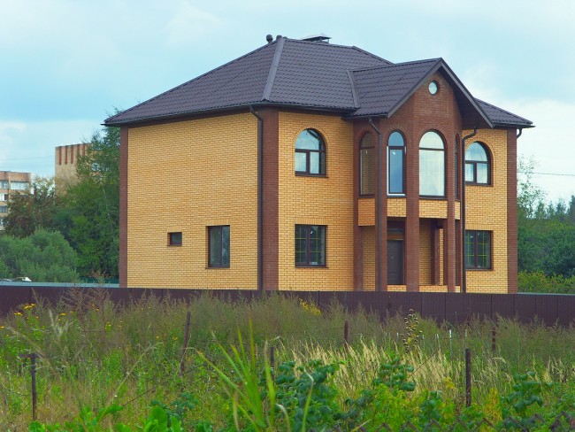 Голицынский кирпич евро лицевой янтарь