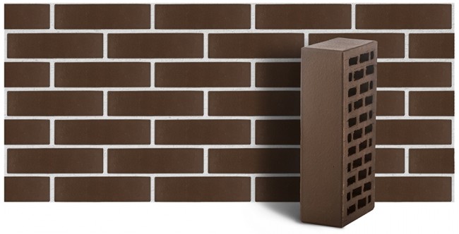 ЛСР кирпич лицевой тёмно-коричневый гладкий ЛСР кирпич лицевой тёмно-коричневый гладкий