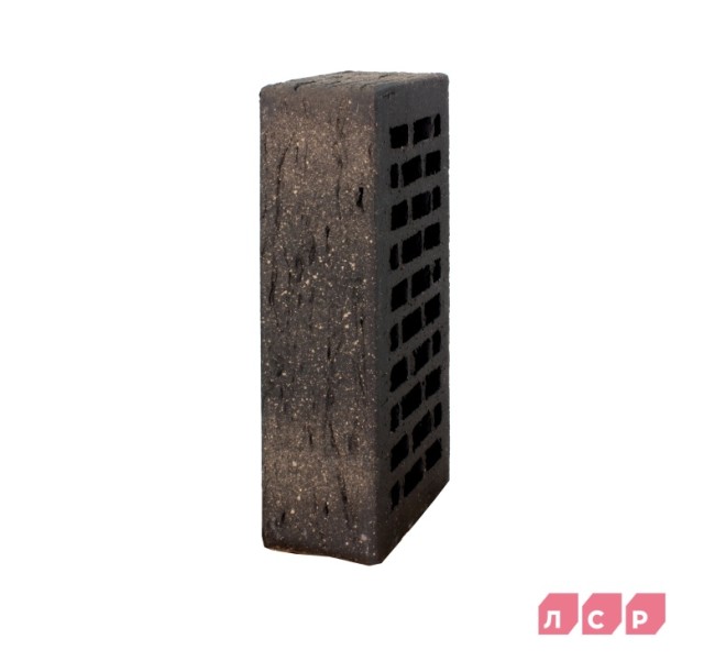ЛСР Кирпич лицевой пустотелый графитовый с посыпкой, поверхность рустик ЛСР Кирпич лицевой пустотелый графитовый с посыпкой, поверхность рустик