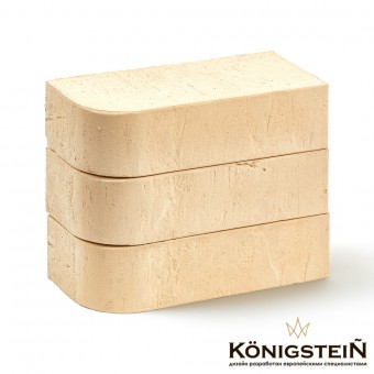 Кирпич полнотелый Санторини Белый 1НФ R60 (радиусный) Кирпич полнотелый Санторини Белый 1НФ R60 (радиусный)