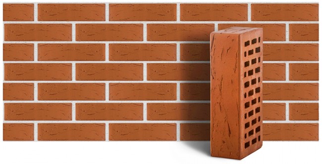 ЛСР кирпич лицевой красный рустик ЛСР кирпич лицевой красный рустик