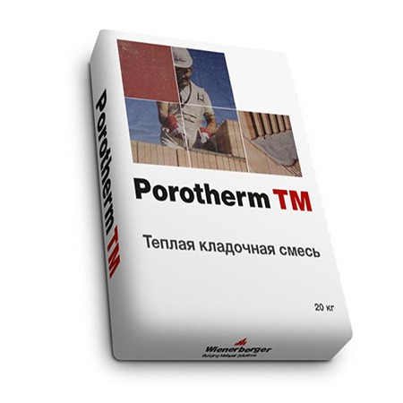 Теплоизоляционный кладочный раствор Porotherm TM 20кг Wienerbergеr Теплоизоляционный кладочный раствор Porotherm TM 20кг Wienerbergеr