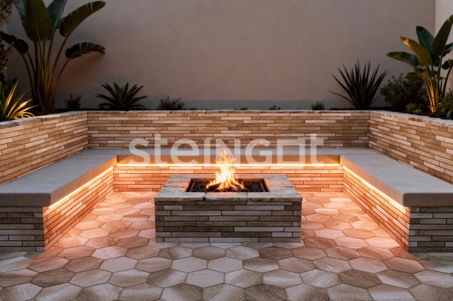 Steingot Ригельный кирпич "Травертин" (полный прокрас) 70 мм