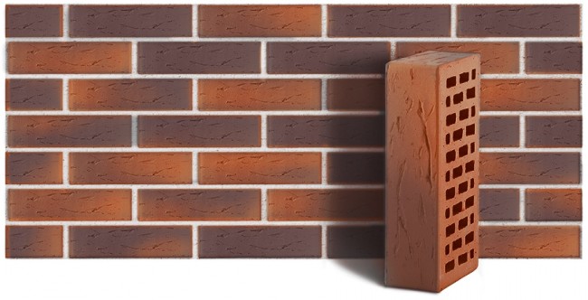 ЛСР кирпич лицевой красный флэш рустик ЛСР кирпич лицевой красный флэш рустик