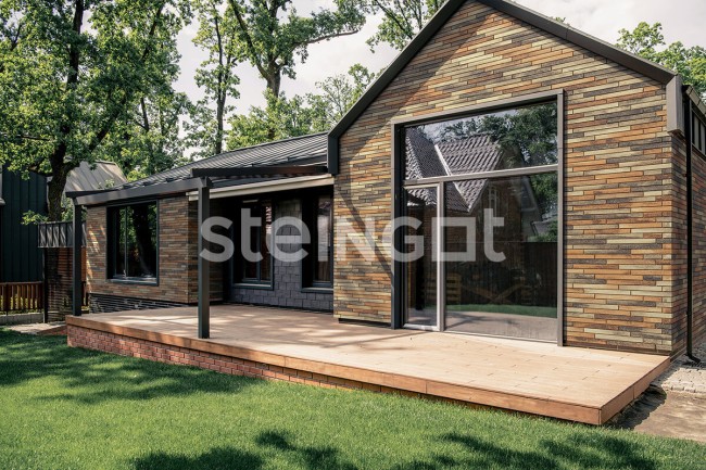 Steingot Ригельный кирпич "Штайн Бронз" (полный прокрас) 70 мм