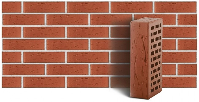 ЛСР кирпич лицевой тёмно-красный рустик ЛСР кирпич лицевой тёмно-красный рустик