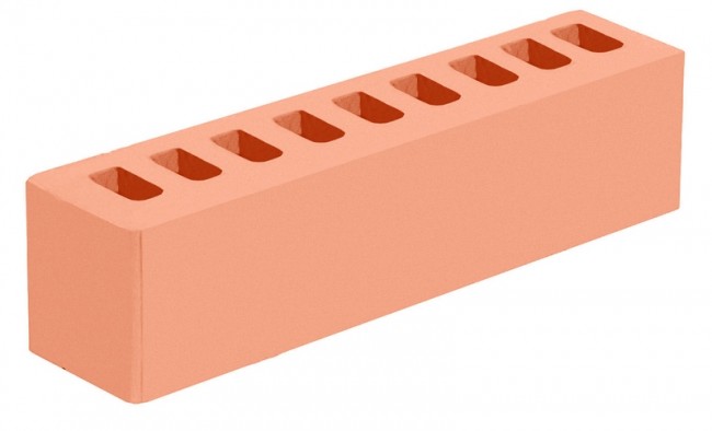 Голицынский кирпич половинка лицевой абрикосовый