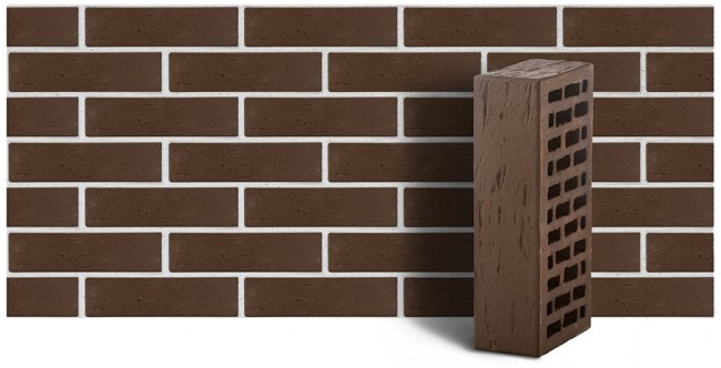 ЛСР кирпич лицевой тёмно-коричневый рустик ЛСР кирпич лицевой тёмно-коричневый рустик