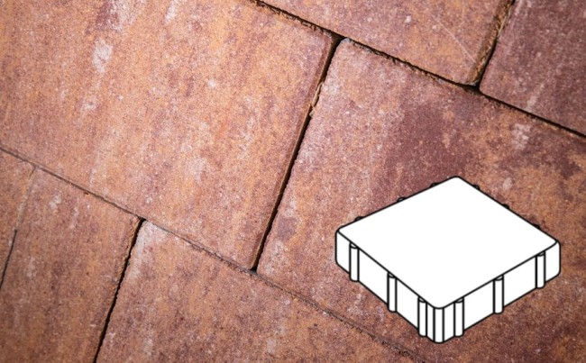 Готика Плитка тротуарная Готика Natur, Квадрат, Терракота, 300*300*80 мм