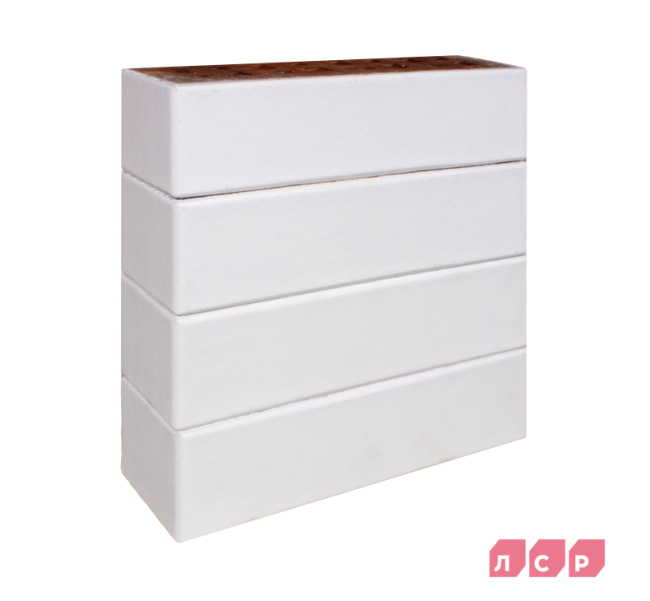 ЛСР Клинкер фасадный белый "Вернамо", поверхность гладкая ЛСР Клинкер фасадный белый "Вернамо", поверхность гладкая