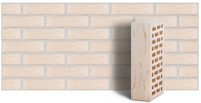 ЛСР кирпич лицевой белый рустик ЛСР кирпич лицевой белый рустик