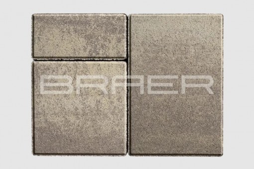 Тротуарная плитка Старый город Ландхаус, Color Mix Степь, 80 мм