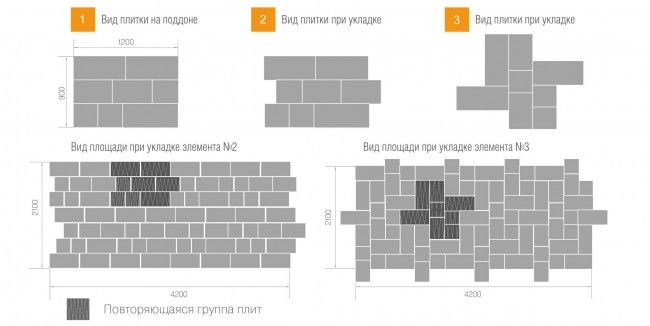 BRAER Тротуарная плитка Триада color mix сахара BRAER Тротуарная плитка Триада color mix сахара