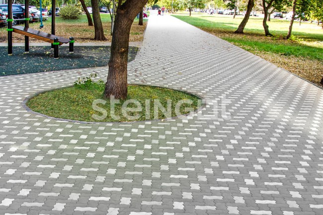 Steingot Тротуарная плитка Зигзаг Серый 60мм