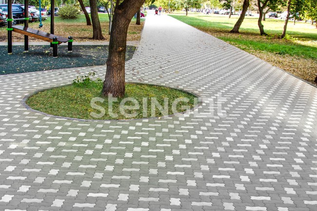 Steingot Тротуарная плитка Зигзаг Серый 80мм Steingot Тротуарная плитка Зигзаг Серый 80мм