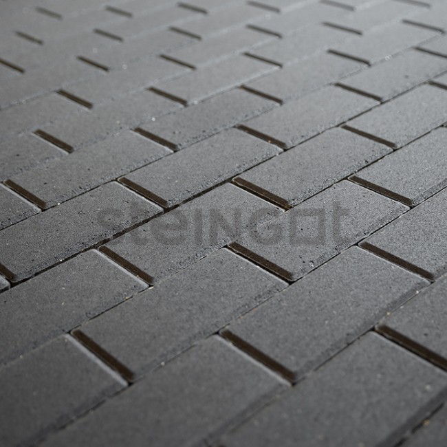 Steingot Тротуарная плитка Прямоугольник 200*100*60 Черный (верхний прокрас, минифаска)