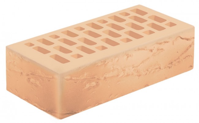 Голицынский кирпич одинарный лицевой слоновая кость  рустик