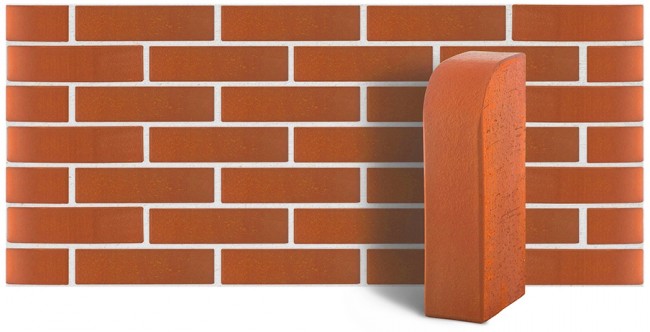 ЛСР кирпич лицевой полнотелый красный r-60 гладкий (радиусный) ЛСР кирпич лицевой полнотелый красный r-60 гладкий (радиусный)